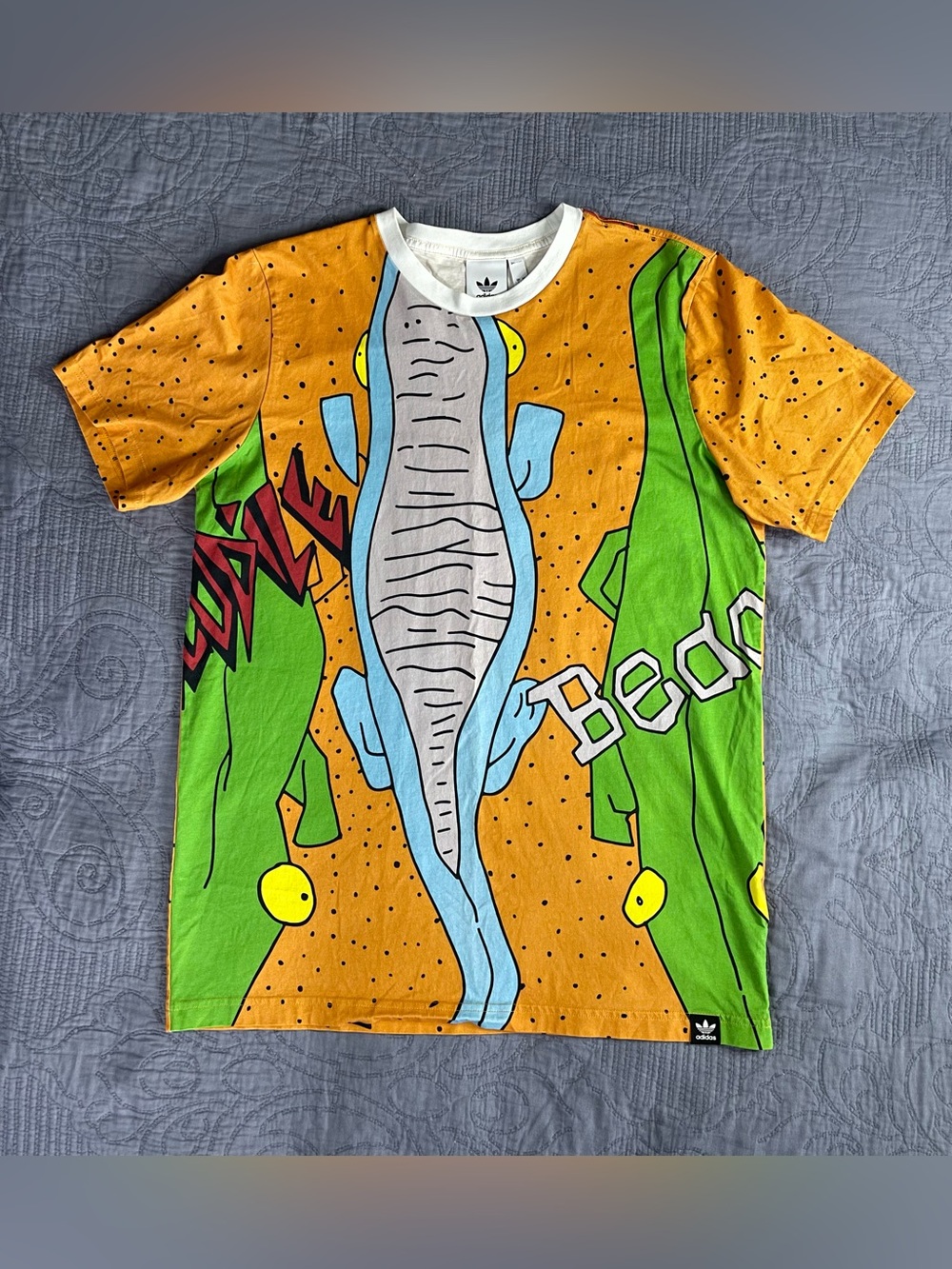 Adidas Crocodile Beach AOP Shirt Mens Size: Large Short Sleeve Limited Ed